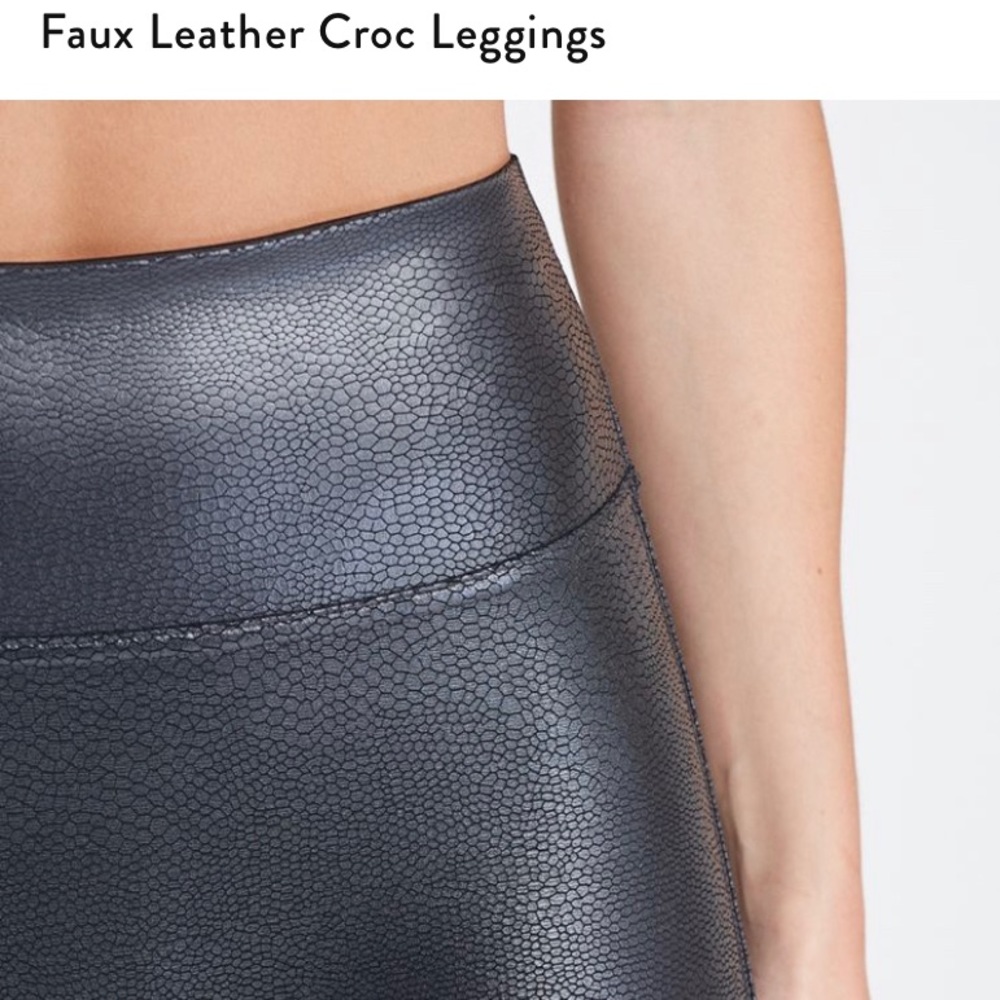 Spanx Faux Leather Croc Leggings